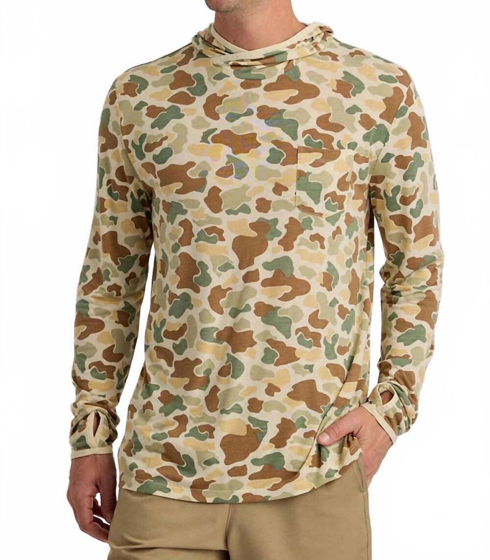 NEW FREE FLY bamboo lightweight hoodie in vintage camo
